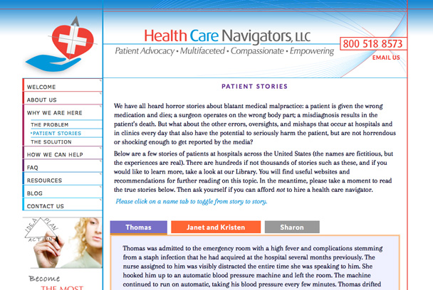Health Care Navigators website
