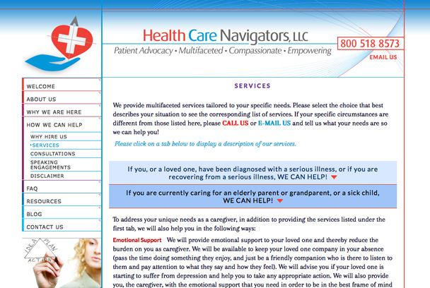 Health Care Navigators website